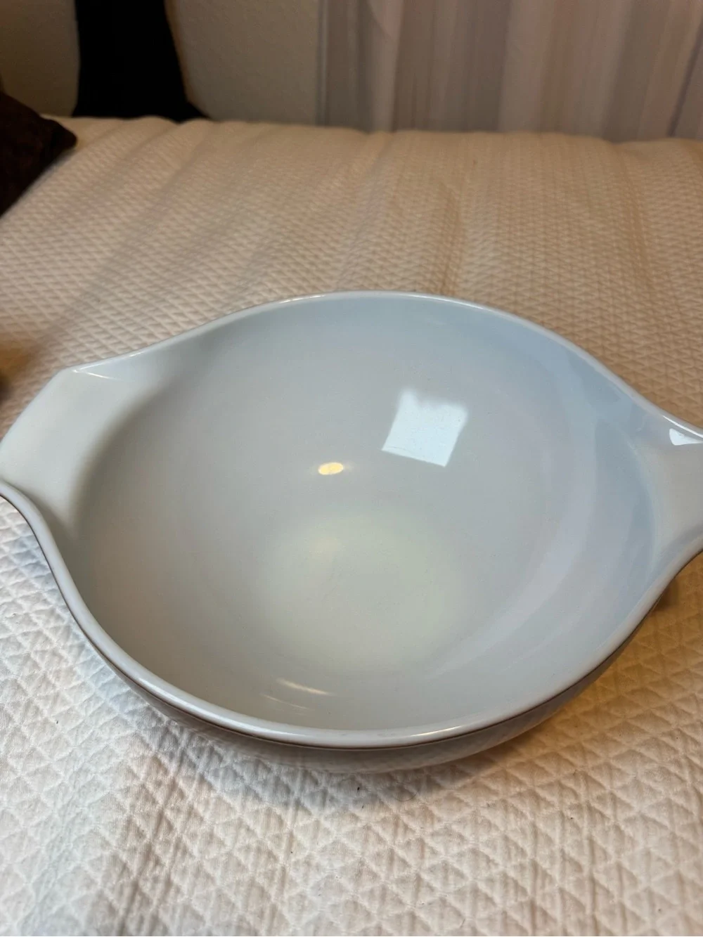 Vintage Pyrex #444 Cinderella Mixing Bowl 4 Qt Brown Gold Ombre USA